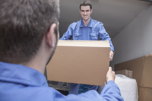 Secure household storage space in Stgiles with organized boxes and furniture