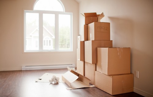 Movers navigating a Stgiles property access point